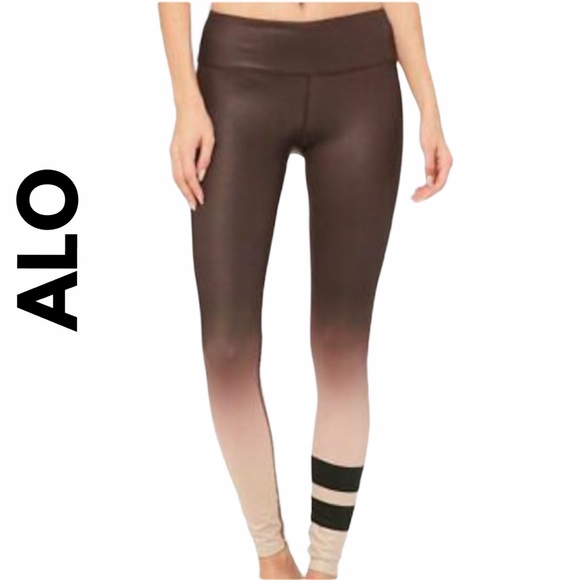 ALO Yoga Pants - ALO yoga high waist ombre airbrush leggings, mink
